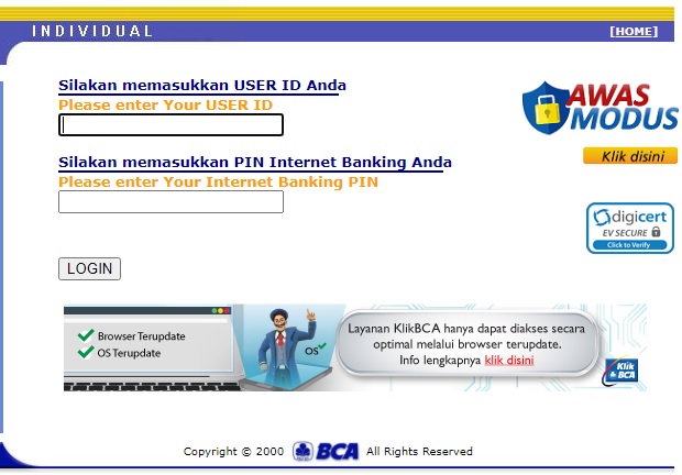Transfer Lewat Internet Banking BCA