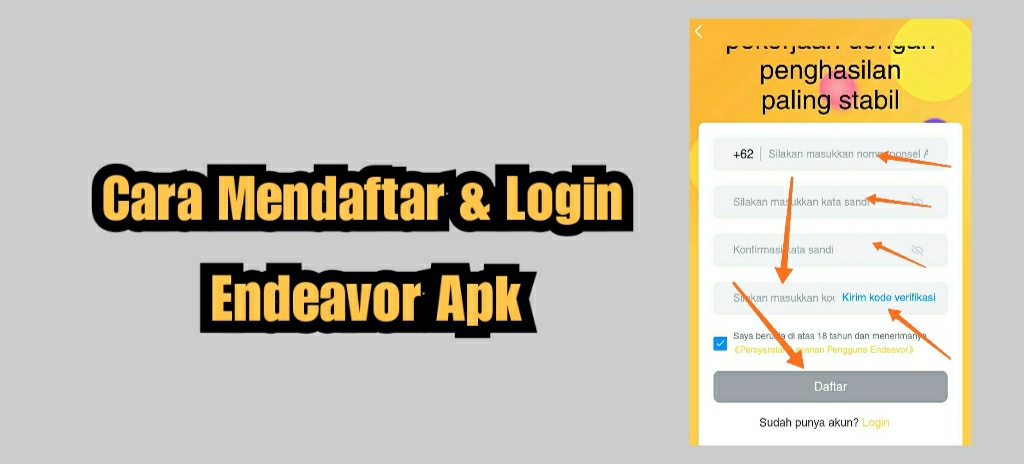Download dan Login Aplikasi Endeavor Apk